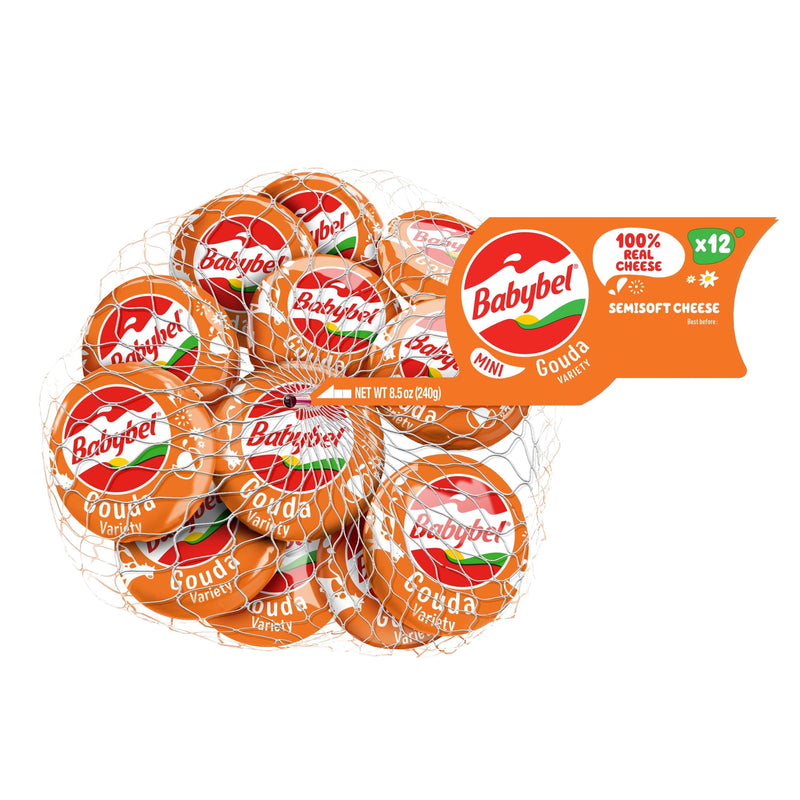 Babybel Gouda Flavored Snack Cheese, 8.50 oz, 12 Count, Net, Refrigerated — package