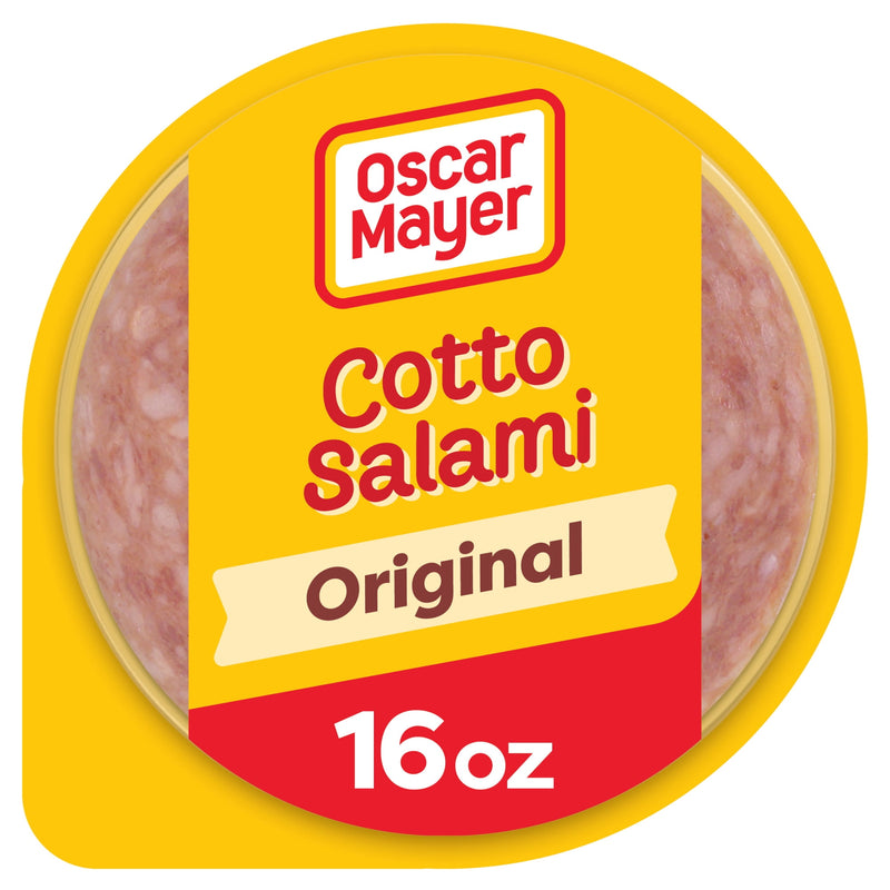 Oscar Mayer Cotto Salami Sliced Lunch Meat, for Sandwiches and Easy Lunches, Quality Meat, No Fillers, 16 oz — package