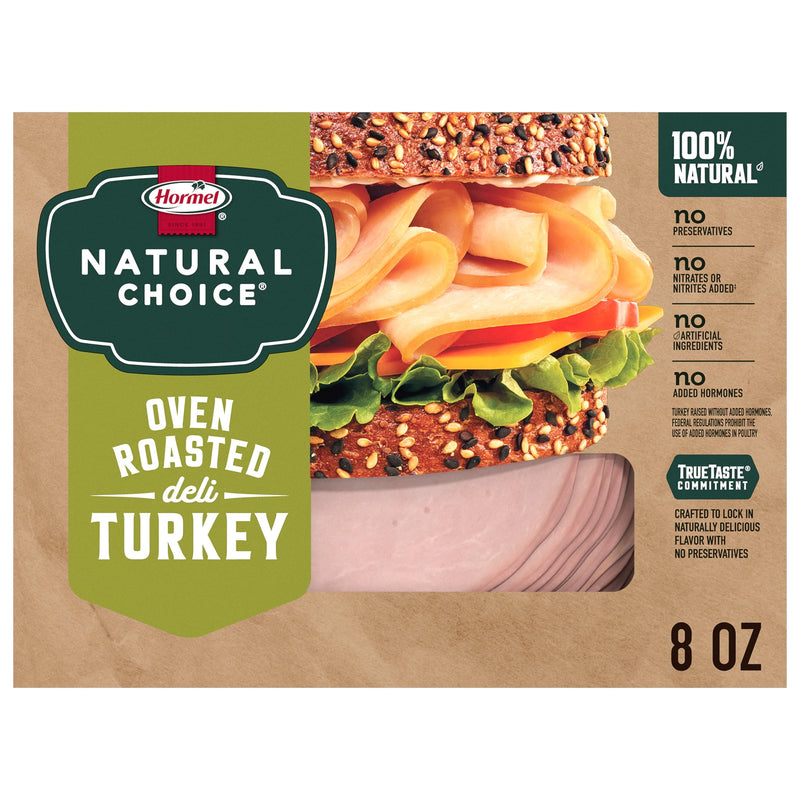 Hormel Natural Choice Oven Roasted Turkey Deli Lunchmeat, 8 oz Resealable Package — package