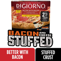 DiGiorno Frozen Pizza Stuffed Crust Pepperoni and Bacon Pizza, 22.8 oz — package