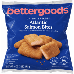 bettergoods Frozen Crispy Breaded Atlantic Salmon Bites, 16 oz
