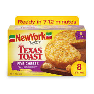 New York Bakery Frozen Texas Toast Five Cheese, 13.5 oz, 8 ct