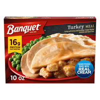 Banquet Turkey Meal with Mashed Potatoes, 16g Protein, Frozen Meal, 10 oz. — package