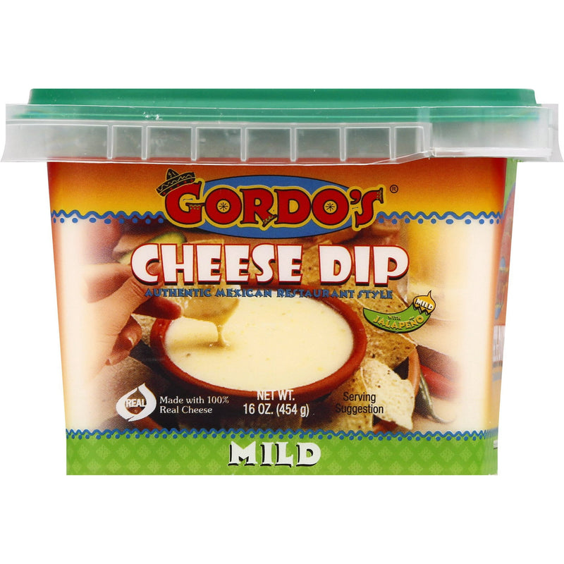 Gordo's Mild Queso Cheese Dip, 16 oz, Refrigerated Dip — package