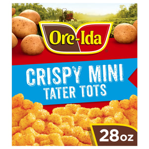 Ore-Ida Frozen Crispy Mini Tater Tots Seasoned Shredded Potatoes, 28 oz