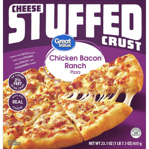 Great Value Frozen Stuffed Crust Chicken Bacon Ranch Sauce Pizza, 23.1 oz