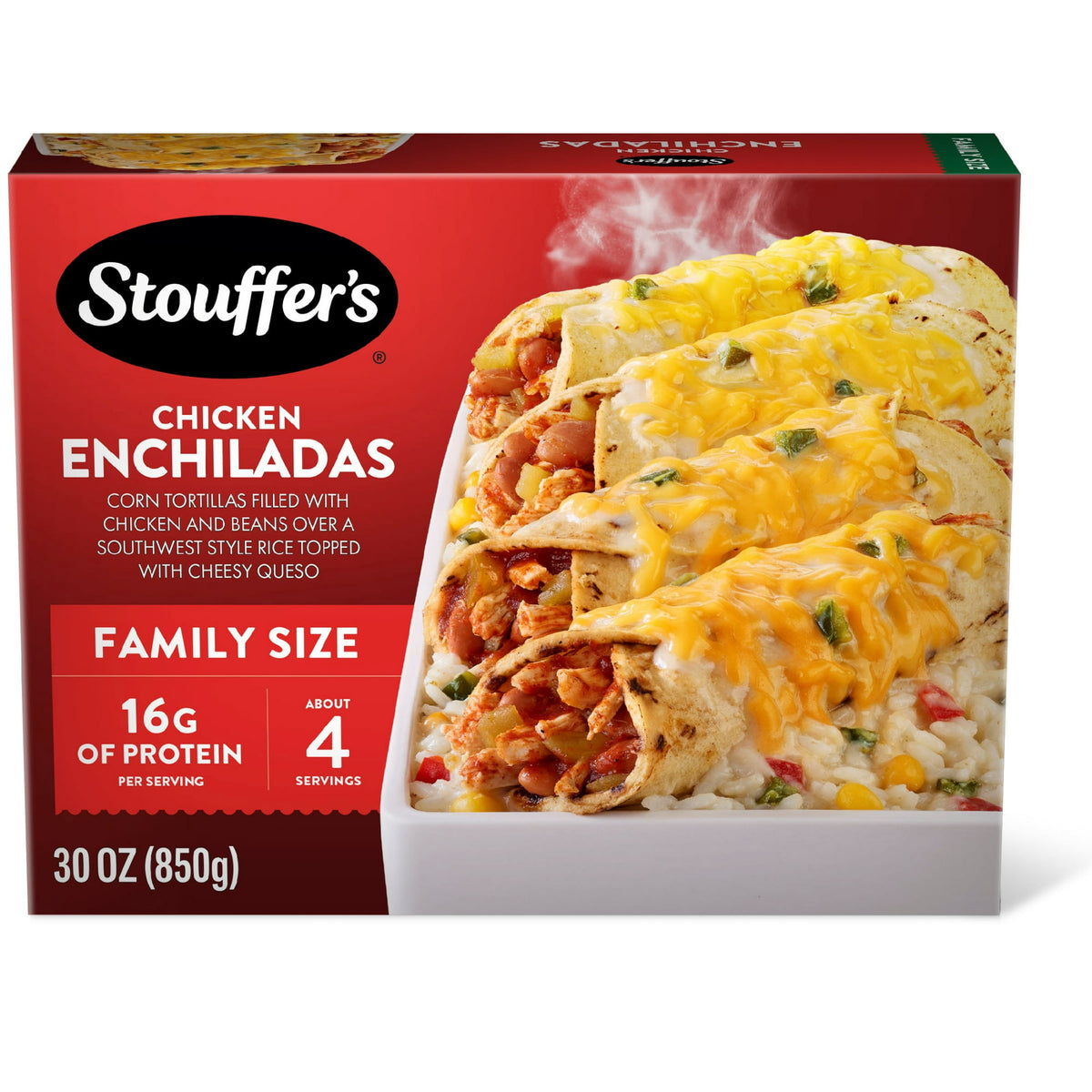 Stouffer's Frozen Chicken Enchiladas Family Size, 30 oz