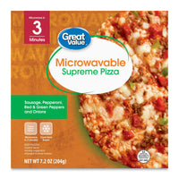 Great Value Microwavable Supreme Pizza, 7.2 oz (Frozen) — package