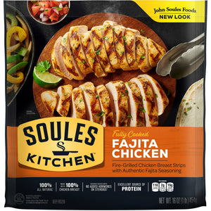 Soules Kitchen Frozen Chicken Breast Fajita Strips, 16 oz