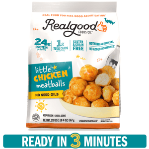 Real Good Foods Frozen Gluten-Free Kids Chicken Meatballs, 20 oz