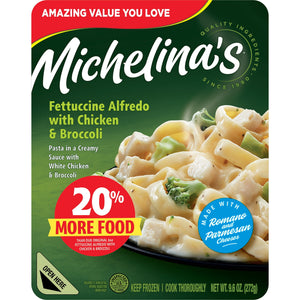 Michelina's Frozen Fettuccine Alfredo with Chicken and Broccoli, 9.6 oz