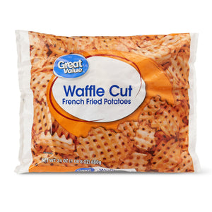 Great Value Frozen Waffle Cut French Fried Potatoes, 24 oz