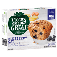 Veggies Made Great Blueberry Oat Muffin, 12oz, 6ct Box (Frozen) — package
