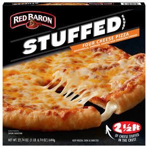 Red Baron Frozen Stuffed Crust Pizza Four Cheese, 22.75 oz