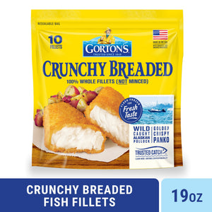 Gorton's Frozen Panko Breaded Fish Fillets, Wild Caught Alaskan Pollock, 19 OZ, 10 ct