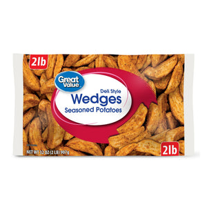 Great Value Frozen Deli Style Seasoned Potato Wedges, 32 oz