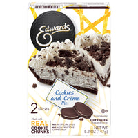 Edwards Frozen Cookies and Crème Dessert Pie Slices, 5.2 oz 2 Pack — package