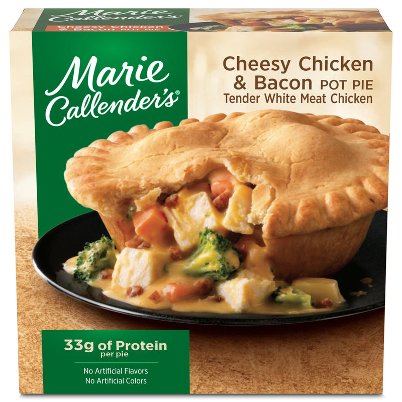 Marie Callender's Cheesy Chicken & Bacon Pot Pie, Frozen Meal, 15 oz. — package