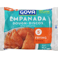 GOYA Empanada Discos Dough Turnover Pastries with Annatto, 14 oz (Frozen) — package