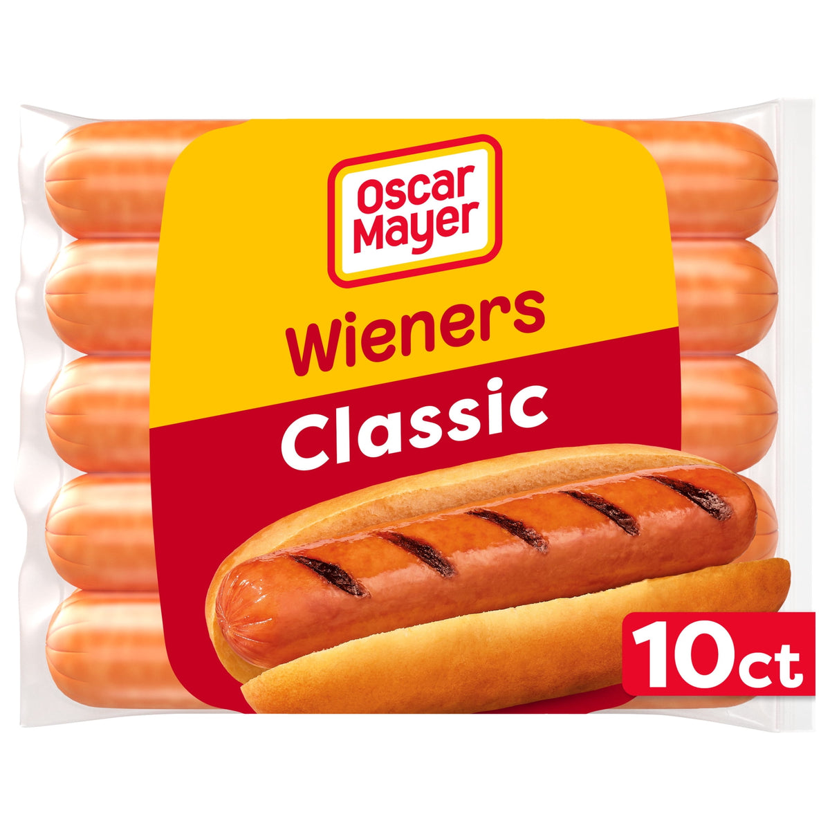Oscar Mayer Refrigerated Hot Dogs Classic Wieners, 16 oz, 10 ct