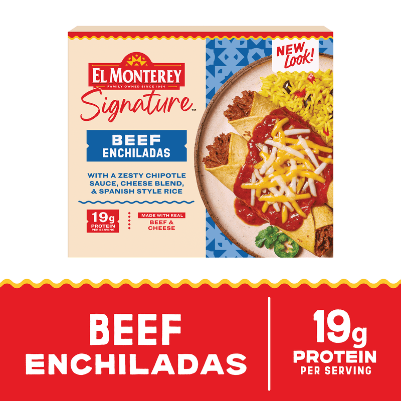 El Monterey Signature Beef Enchiladas Meal, 10.25 oz (Frozen) — package