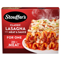 Stouffer's Lasagna with Meat & Sauce, Single Serve, Frozen Entrees for One, Ready to Cook Easy Dinners, Protein Frozen Meals 10.5 oz — package