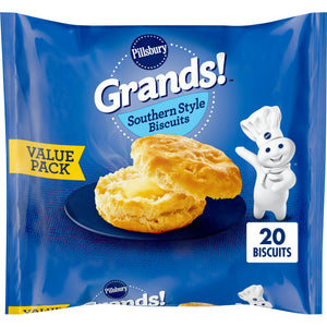 Pillsbury Frozen Grands! Breakfast Biscuits Southern Style Value Pack, 41.600 oz, 20 ct