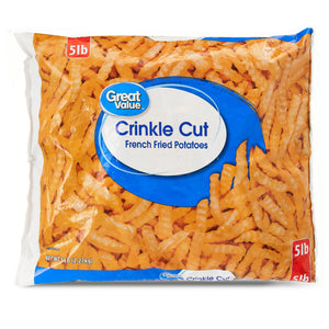 Great Value Frozen Crinkle Cut French Fried Potatoes, 80 oz
