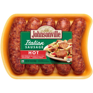 Johnsonville Refrigerated Pork Sausage Links Hot Italian, 19 oz, 5 ct
