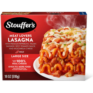 Stouffer's Frozen Meat Lovers Lasagna, Large Size, 18 oz