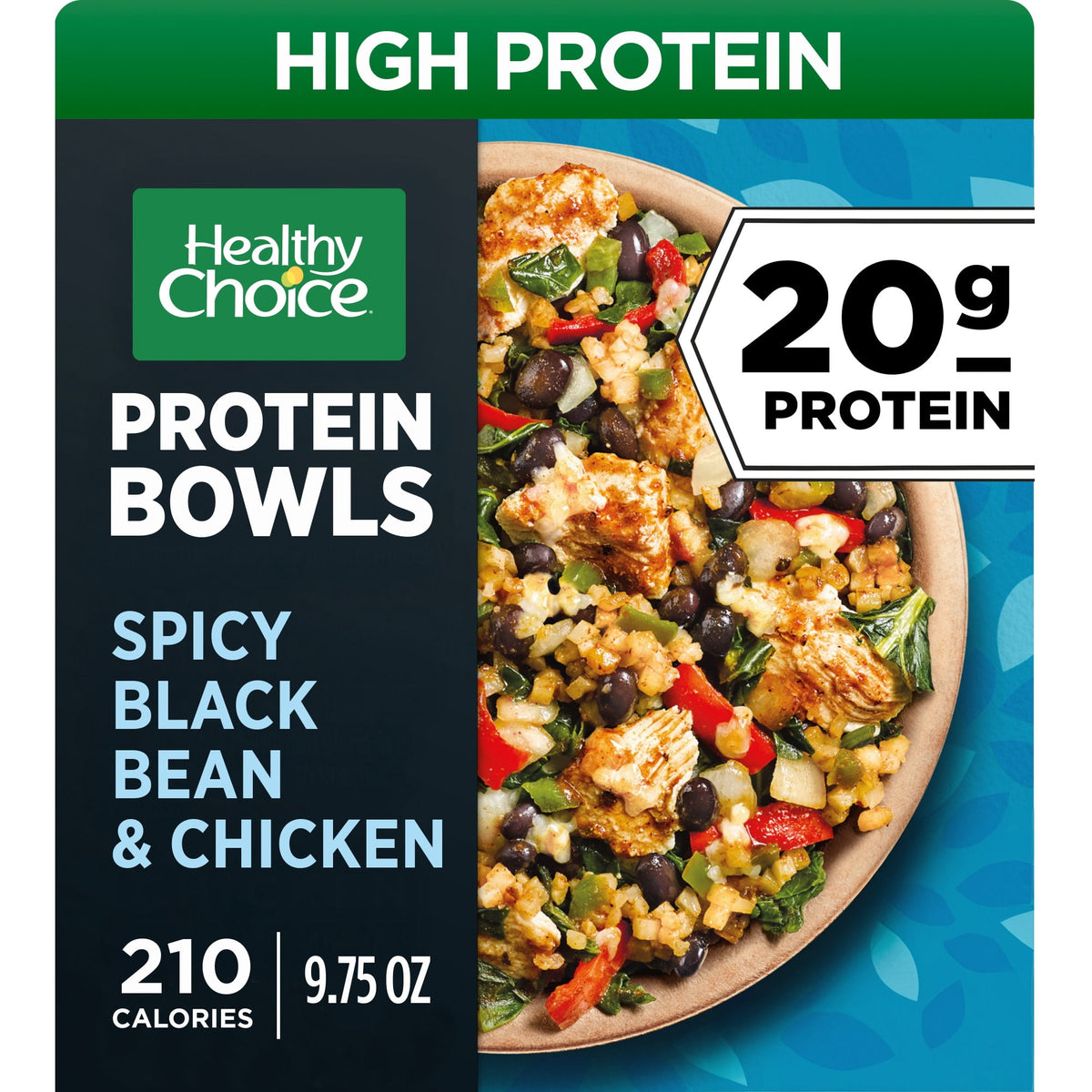 Healthy Choice Frozen Protein Bowls Spicy Black Bean & Chicken, 9.75 oz