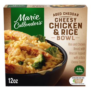 Marie Callender's Frozen Cheesy Chicken and Rice Bowl Aged Cheddar, 12 oz