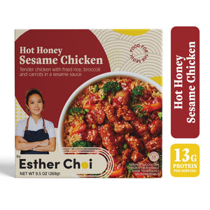 Esther Choi Frozen Hot Honey Sesame Chicken with Fried Rice and Vegetables, 10.1 oz