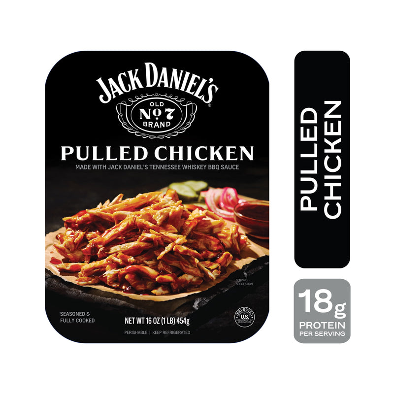 Jack Daniel’s Seasoned Pulled Chicken, Refrigerated Entree, 16 oz — package