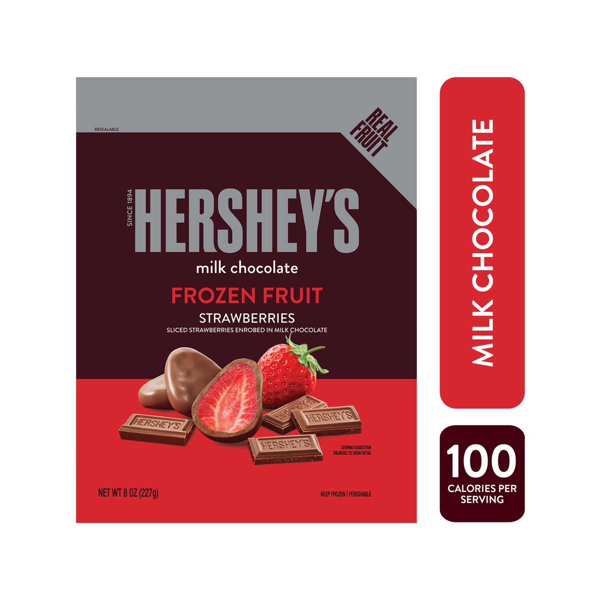 Hershey's Frozen Milk Chocolate Covered Strawberry, 8 oz