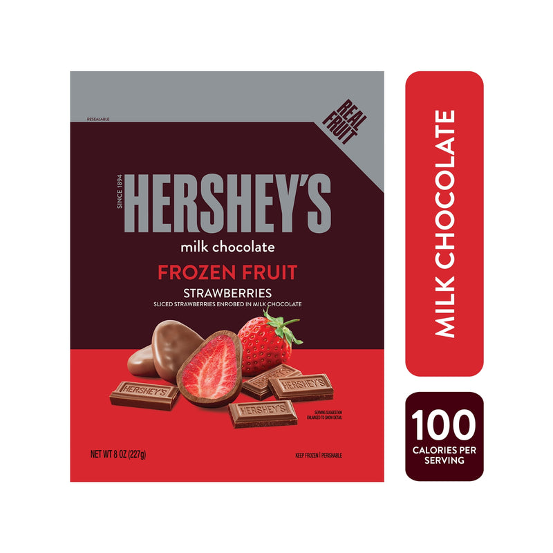 HERSHEY'S Milk Chocolate Covered Strawberry, 8oz (Frozen) — package