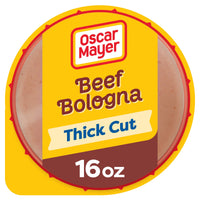 Oscar Mayer Beef Bologna Sliced Deli Meat, for Easy Lunches and Snacking, Thick Cut, Quality Meat, No Fillers, 16 oz — package