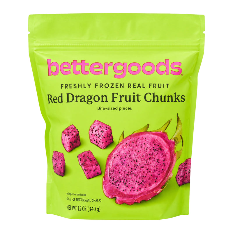 bettergoods Dragon Fruit Chunks, Frozen Fruit, 12 oz — package