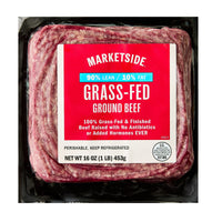 Marketside Grass-Fed Ground Beef, 90% Lean/10% Fat, 1 lb — package