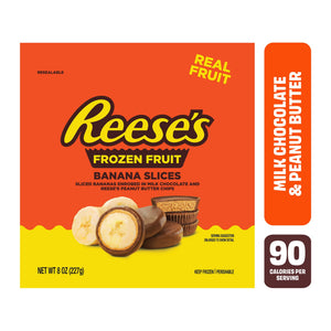 Reese's Frozen Banana Slices in Milk Chocolate and Peanut Butter Chips, 8 oz