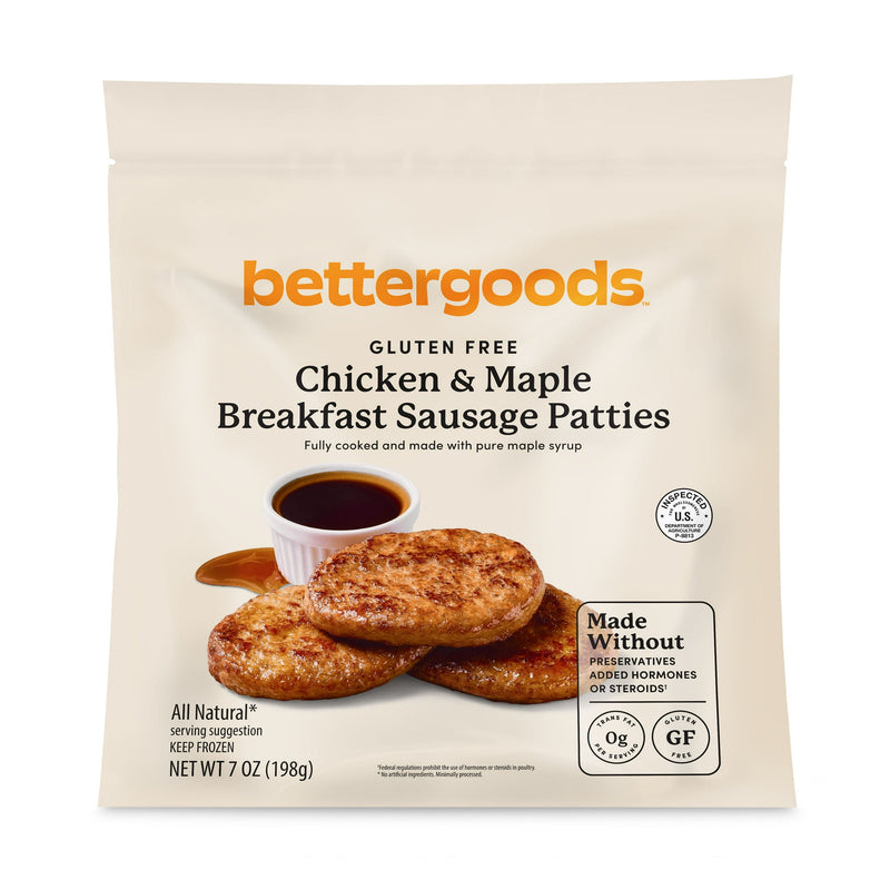 bettergoods Gluten Free Maple Chicken Sausage Patties, 7 oz — package