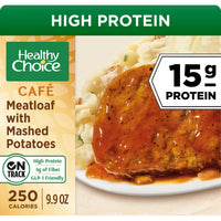 Healthy Choice Cafe Meatloaf with Mashed Potatoes, High Protein Frozen Meal, 9.9 oz. — package