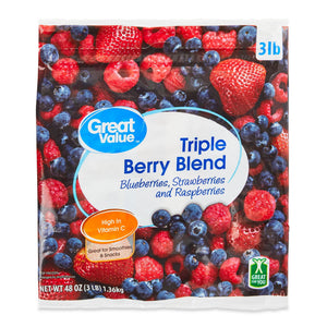 Great Value Frozen Triple Berry Blend, 48 oz