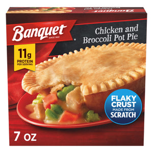 Banquet Frozen Chicken and Broccoli Pot Pie, 7 oz