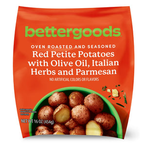 bettergoods Frozen Oven Roasted Red Petite Potatoes with Italian Herbs and Parmesan, 16 oz