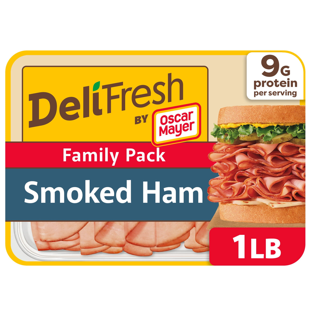 Oscar Mayer Refrigerated Sliced Deli Meat Smoked Ham, 16 oz