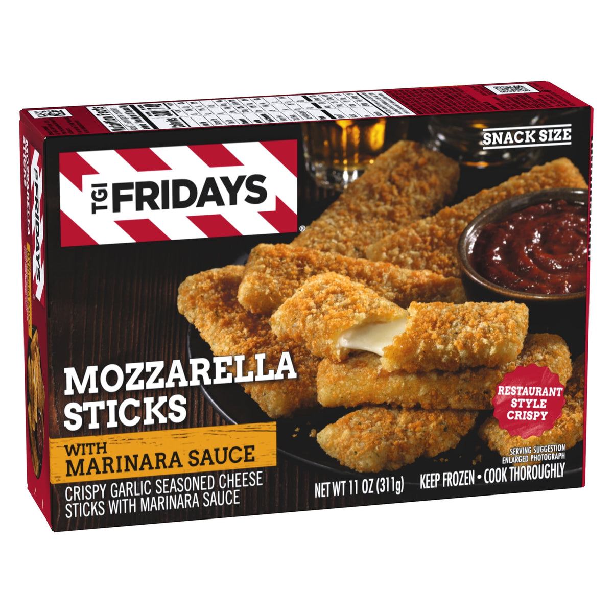 TGI Fridays Frozen Mozzarella Sticks with Marinara Sauce, 11 oz