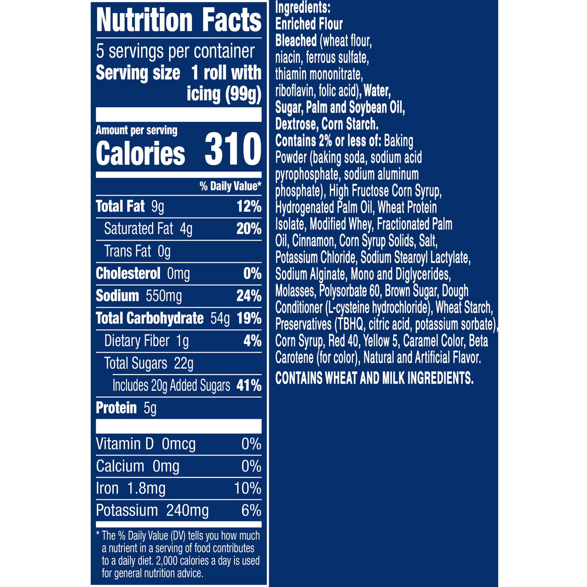 Pillsbury Refrigerated Grands! Cinnamon Rolls with Cinnabon Cinnamon and Original Icing, 17.5 oz, 5 ct
