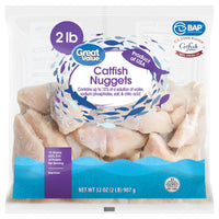 Great Value Frozen Unbreaded Catfish Nuggets, 2 lb Bag — photo 2
