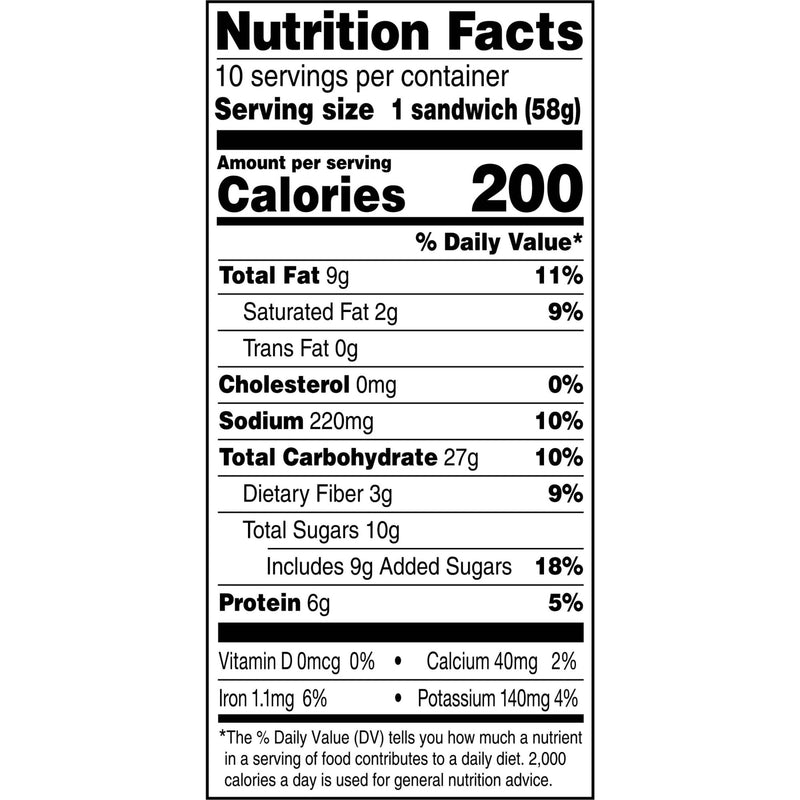Smucker’s Uncrustables Peanut Butter & Honey Spread Sandwiches, 10 Count, 2 oz Each, Frozen — photo 2